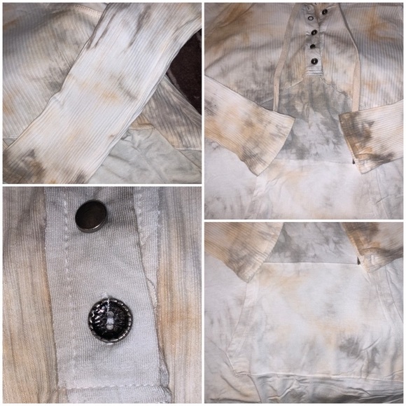 Last RESTOCKED Coconut Tie Dye Mixed Fabric Hoodie - Picture 6 of 7